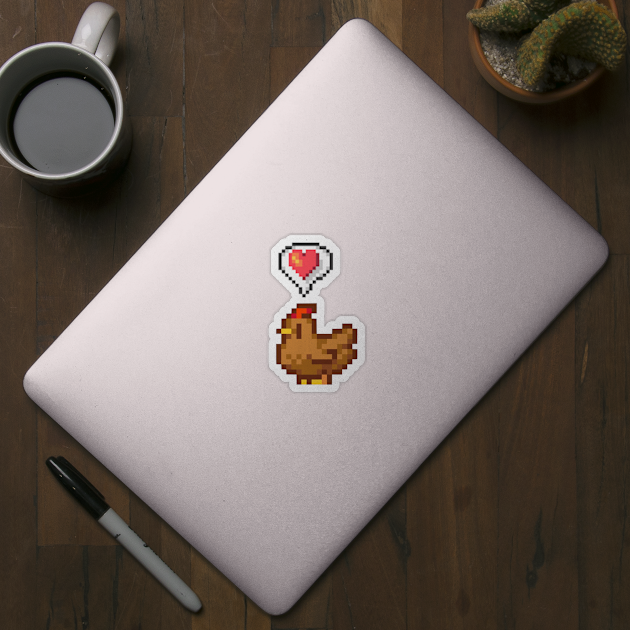 Stardew Valley Happy Brown Chicken by r9440